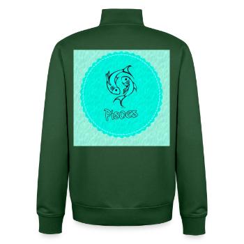 Poissons - Sweat zippé unisexe en coton bio Stanley/Stella - vert bouteille - Dos - AI Model Male 185 dark (185cm)