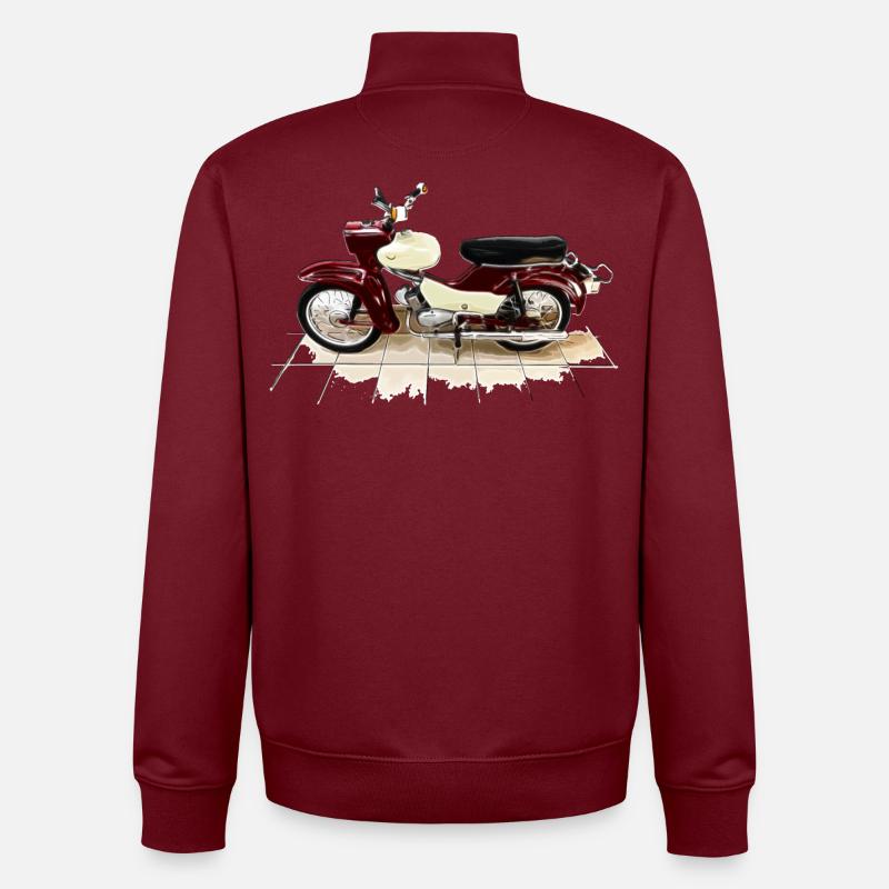 Simson - Star - Unisex Organic Zip Sweatshirt von Stanley/Stella - Burgunderrot