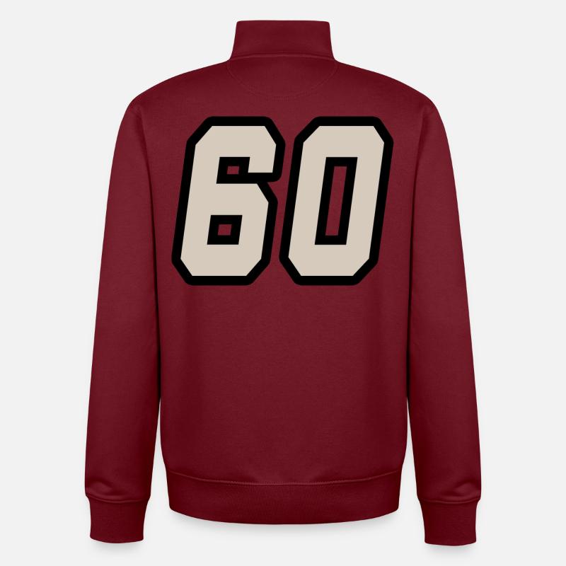 Nummer 60 - Unisex Organic Zip Sweatshirt von Stanley/Stella - Burgunderrot