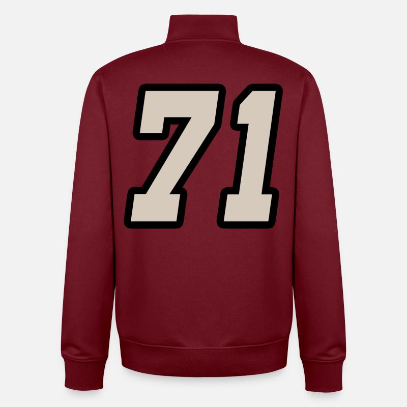 Nummer einundsiebzig 71 - Unisex Organic Zip Sweatshirt von Stanley/Stella - Burgunderrot