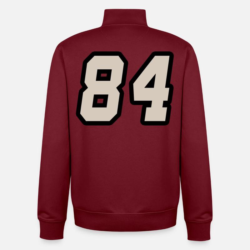 Nummer vierundachtzig 84 - Unisex Organic Zip Sweatshirt von Stanley/Stella - Burgunderrot