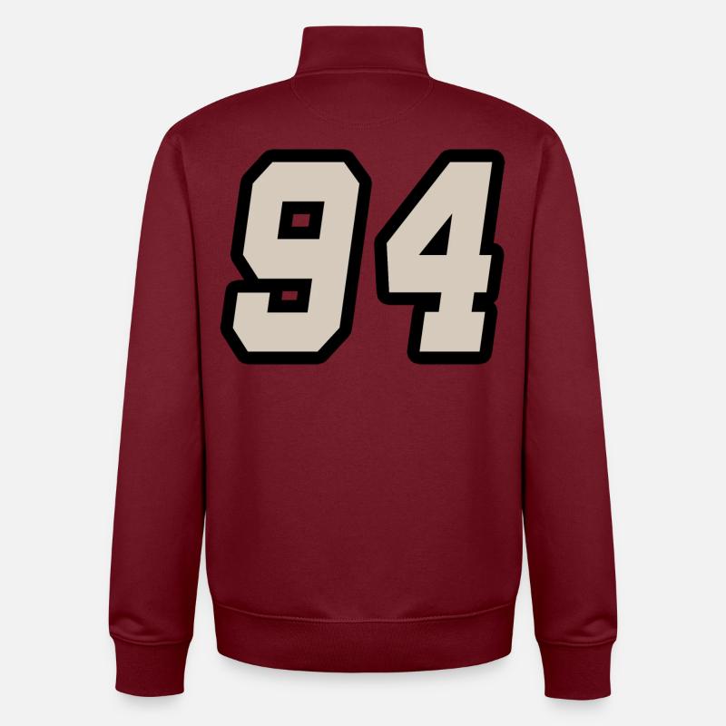 Nummer vierundneunzig 94 - Unisex Organic Zip Sweatshirt von Stanley/Stella - Burgunderrot