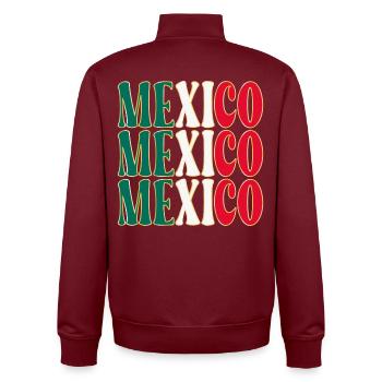 Mexiko Nordamerika - Unisex Organic Zip Sweatshirt von Stanley/Stella - Burgunderrot - Hinten - AI Model Male 185 dark (185cm)