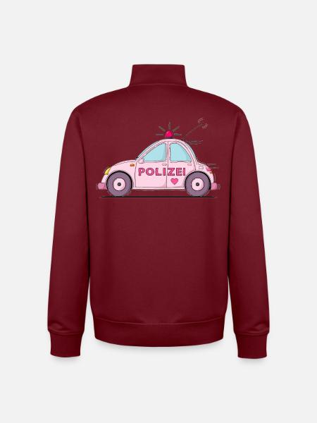 Polizeiauto Rosa - Unisex Organic Zip Sweatshirt von Stanley/Stella - Burgunderrot