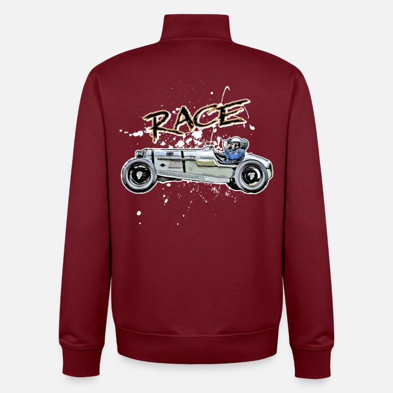 Course - Sweat zippé unisexe en coton bio Stanley/Stella - bordeaux