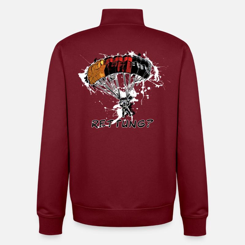 Fallschirmspringer - Unisex Organic Zip Sweatshirt von Stanley/Stella - Burgunderrot