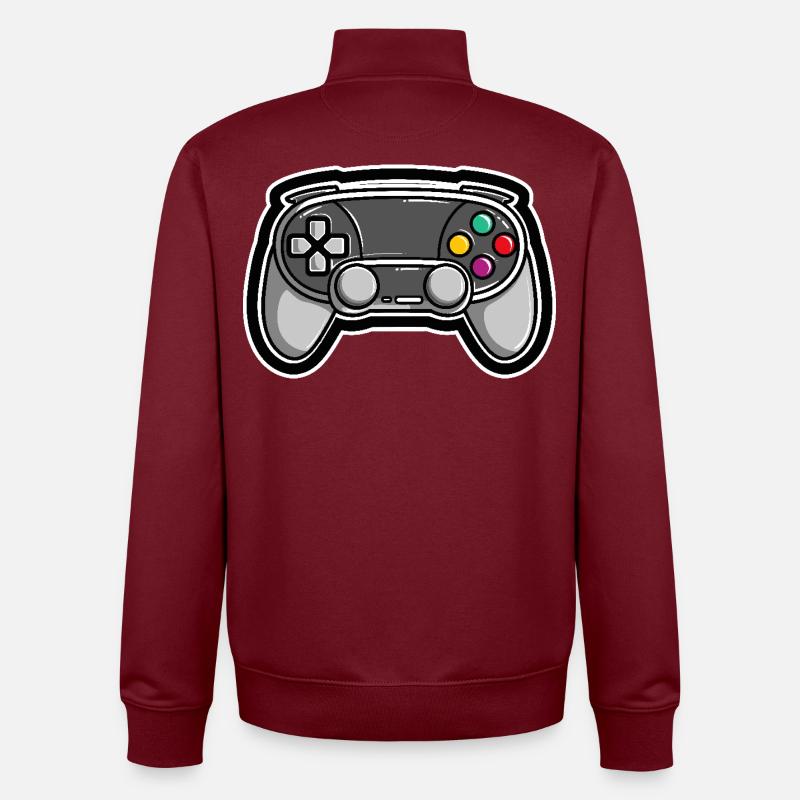Spiel Controller - Unisex Organic Zip Sweatshirt von Stanley/Stella - Burgunderrot