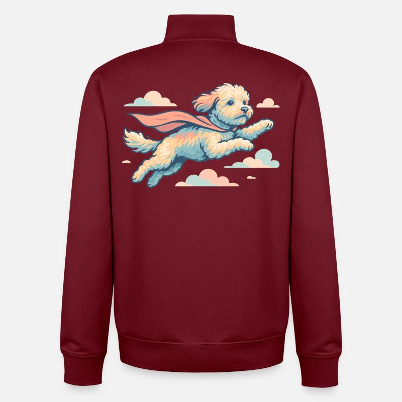 Super Hund Havapoo Cape Umhang Geschenk - Unisex Organic Zip Sweatshirt von Stanley/Stella - Burgunderrot