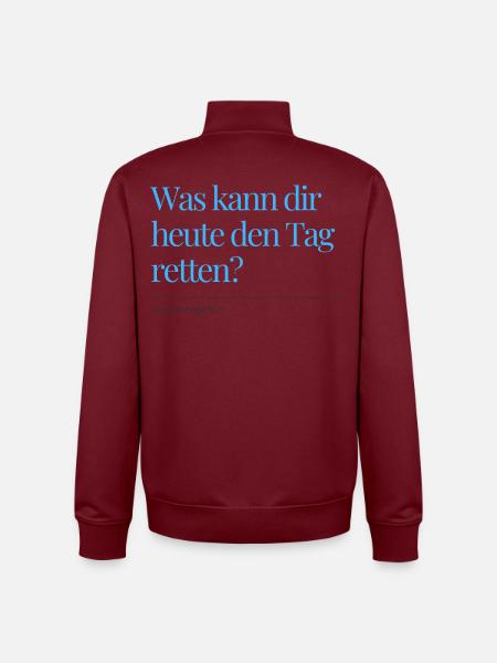 Question n° 5 - Sweat zippé unisexe en coton bio Stanley/Stella - bordeaux