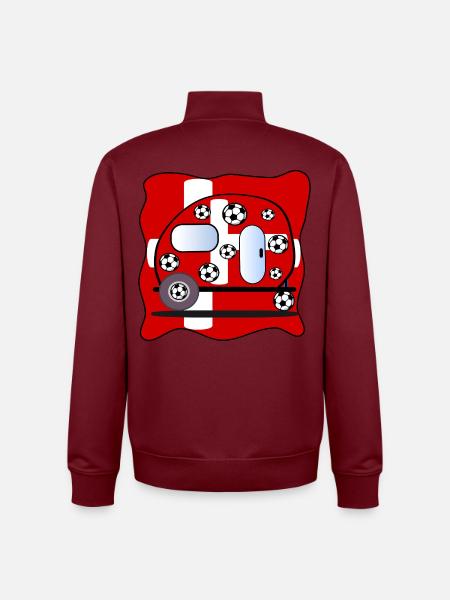 Football Camping Denmark - Unisex Organic Zip Sweatshirt by Stanley/Stella - burgundy