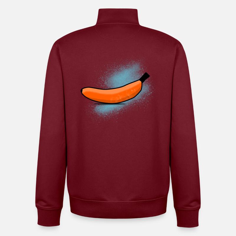 Orangene Banane - Unisex Organic Zip Sweatshirt von Stanley/Stella - Burgunderrot