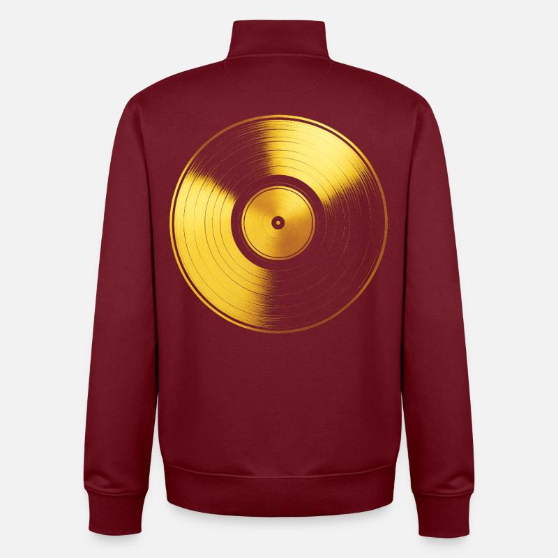 Collectionneur Vinyle Disque Or Vinyle - Sweat zippé unisexe en coton bio Stanley/Stella - bordeaux