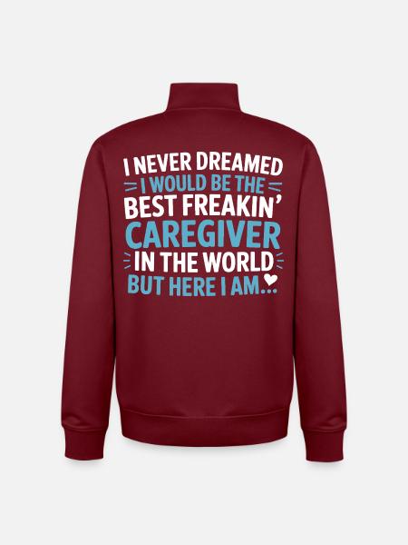 Beste Pflegerin Der Welt Design - Unisex Organic Zip Sweatshirt von Stanley/Stella - Burgunderrot