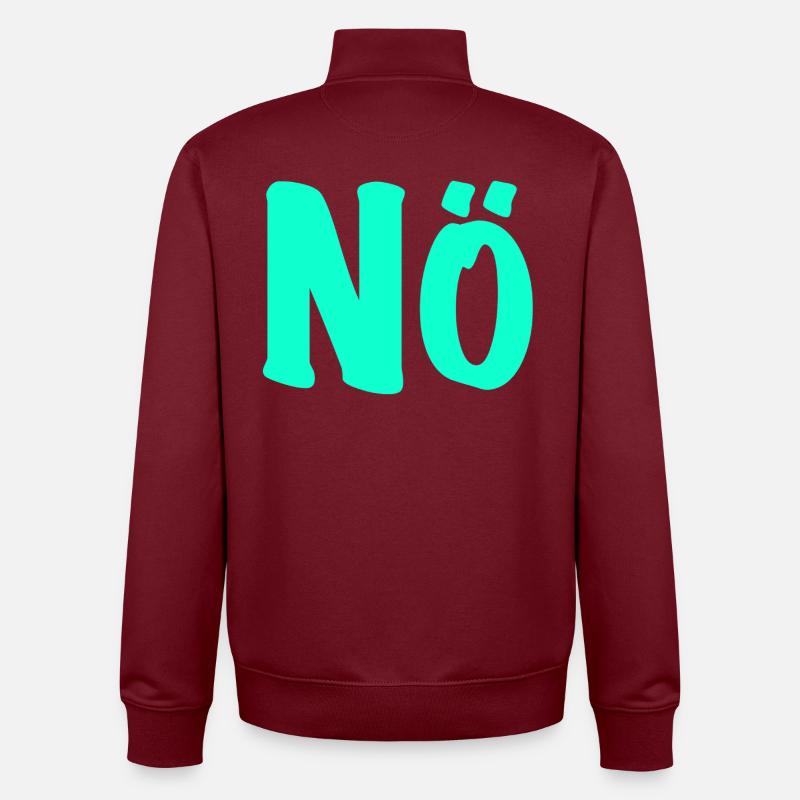 NÖ - null Bock - anti - dagegen - Unisex Organic Zip Sweatshirt von Stanley/Stella - Burgunderrot