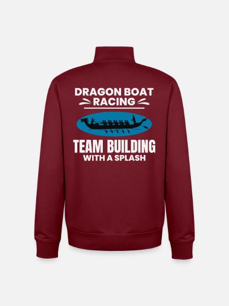 Synchronized Paddling Team Dragon Boat  - Unisex Organic Zip Sweatshirt by Stanley/Stella - burgundy