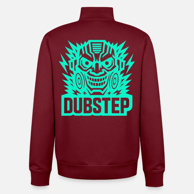 Dubstep Power - Unisex Organic Zip Sweatshirt by Stanley/Stella - burgundy