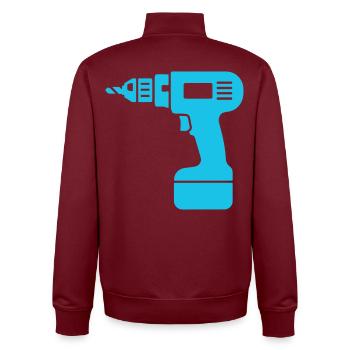 Drill - Unisex Organic Zip Sweatshirt by Stanley/Stella - burgundy - Back - AI Model Male 185 dark (185cm)