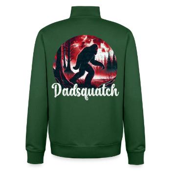 DadSquatch Forest Legend - Unisex Organic Zip Sweatshirt by Stanley/Stella - bottle green - Back - AI Model Male 185 dark (185cm)