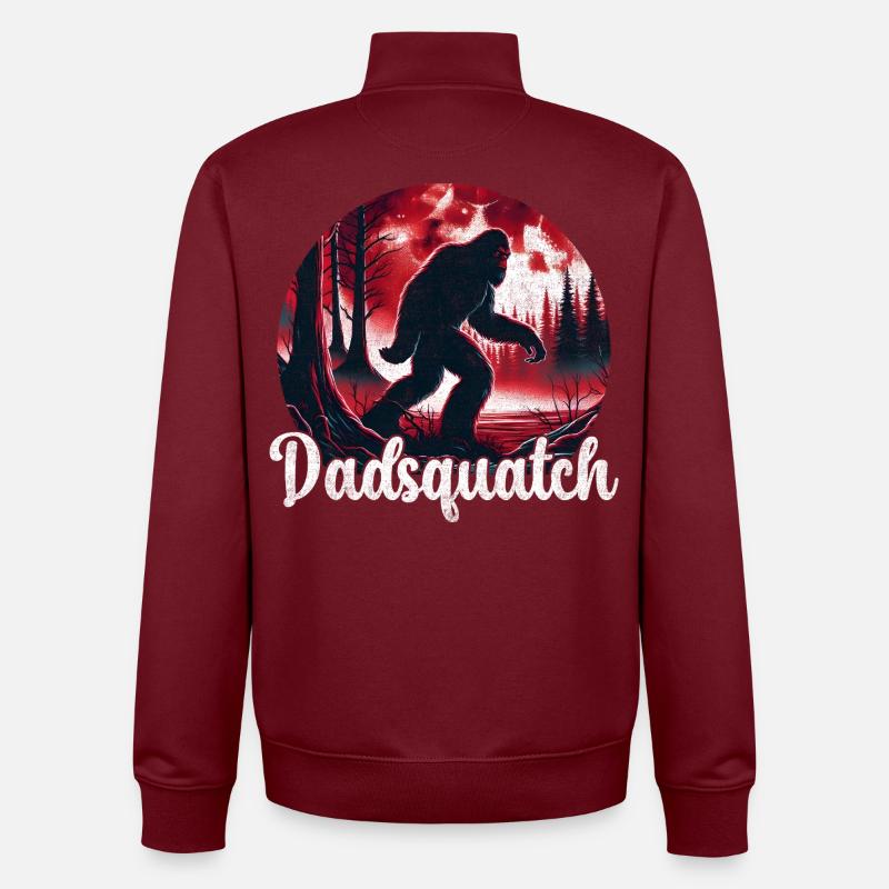 DadSquatch Waldlegende - Unisex Organic Zip Sweatshirt von Stanley/Stella - Burgunderrot