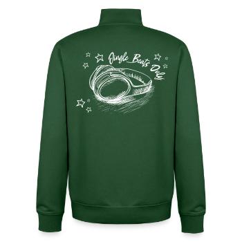 Jingle Beats Only - Musique Noël Avent - Sweat zippé unisexe en coton bio Stanley/Stella - vert bouteille - Dos - AI Model Male 185 dark (185cm)