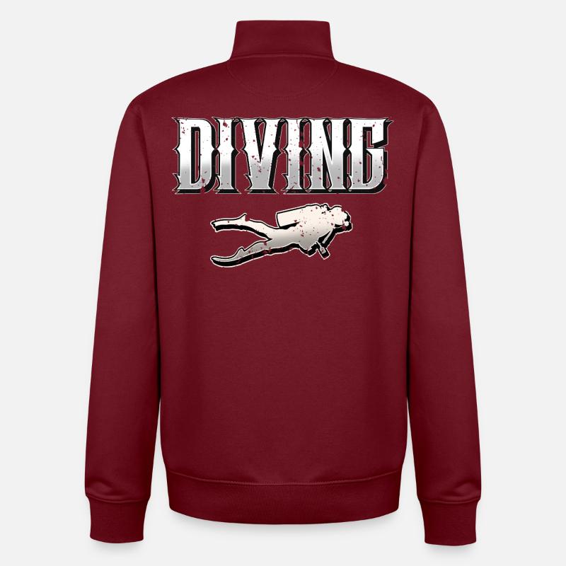 Dive - Unisex Organic Zip Sweatshirt by Stanley/Stella - burgundy