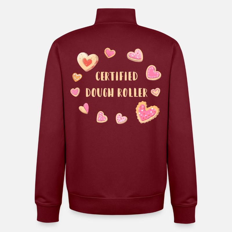 Rouleau de pâte certifié - Cookies - Sweat zippé unisexe en coton bio Stanley/Stella - bordeaux