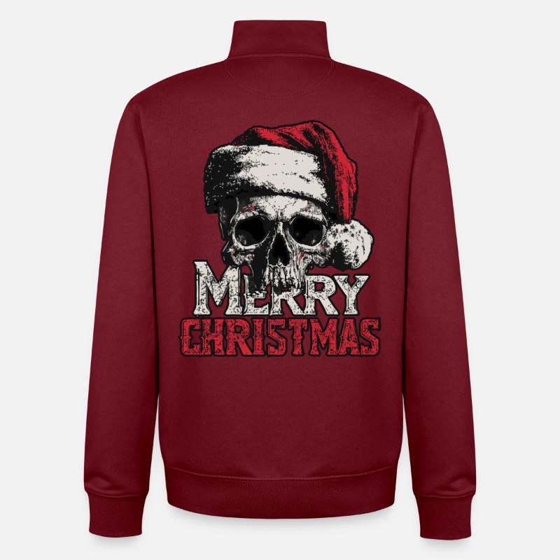 Joyeux Noël – Humour noir pour Noël - Sweat zippé unisexe en coton bio Stanley/Stella - bordeaux