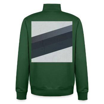 Art géométrique scandinave Sable gris - Sweat zippé unisexe en coton bio Stanley/Stella - vert bouteille - Dos - AI Model Male 185 dark (185cm)