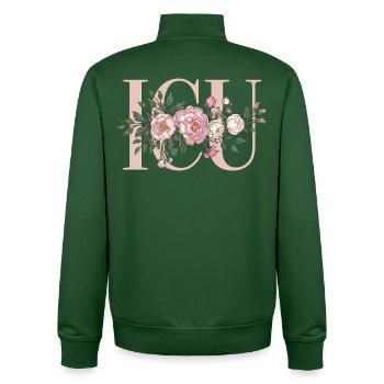 Rose Petal Frame Love - Unisex Organic Zip Sweatshirt by Stanley/Stella - bottle green - Back - AI Model Male 185 dark (185cm)