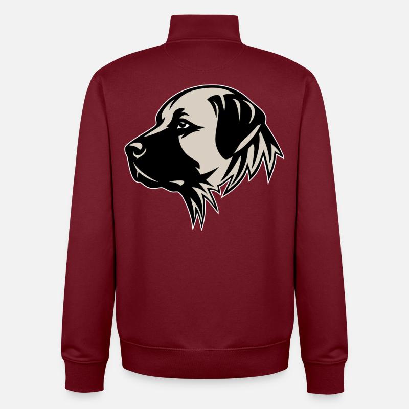 Chien de berger anatolien Kangal - Sweat zippé unisexe en coton bio Stanley/Stella - bordeaux