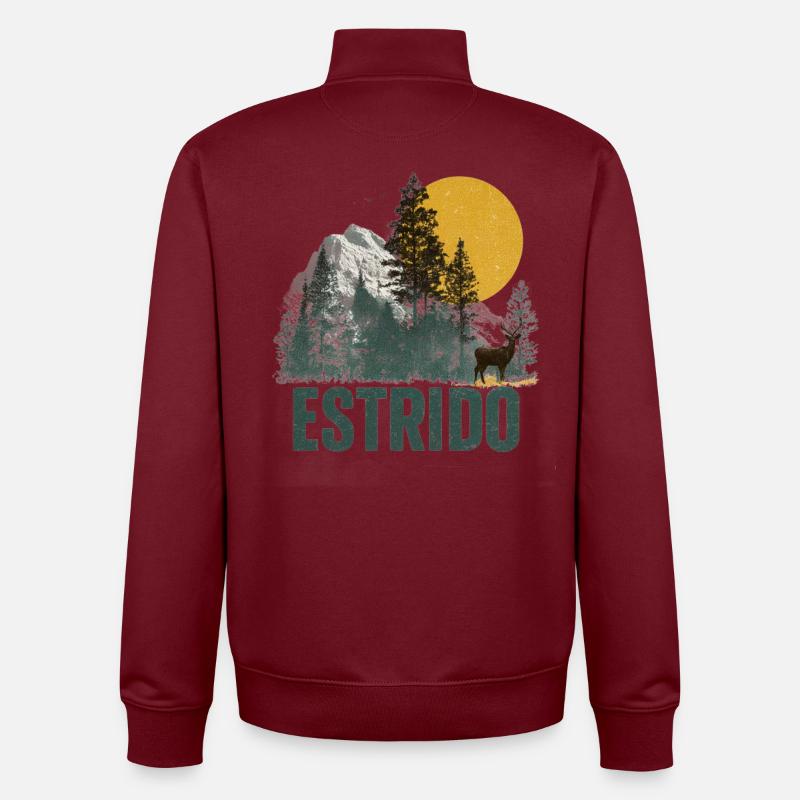 Estrido Basic Family  - Unisex Organic Zip Sweatshirt von Stanley/Stella - Burgunderrot