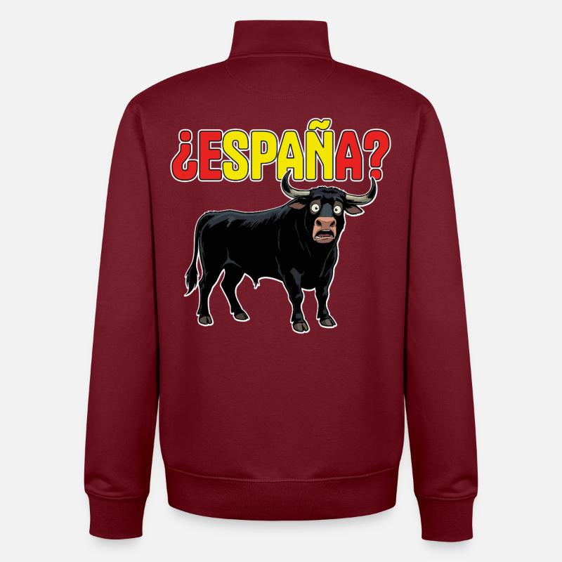Toro Spanien? - Unisex Organic Zip Sweatshirt von Stanley/Stella - Burgunderrot