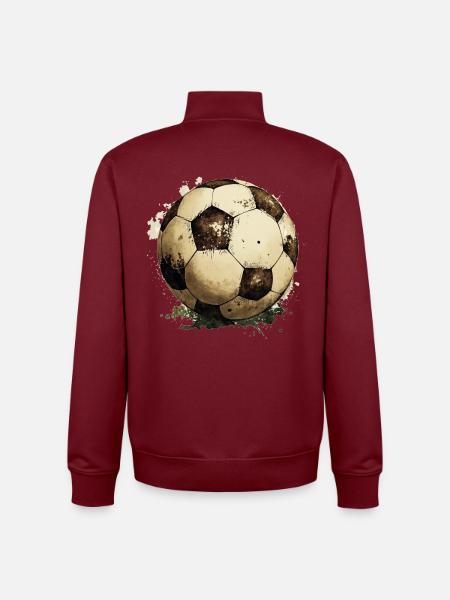 Fußball Ball - Unisex Organic Zip Sweatshirt von Stanley/Stella - Burgunderrot