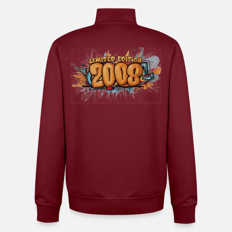 Limited Edition 2008 Graffiti - Unisex Organic Zip Sweatshirt by Stanley/Stella - burgundy