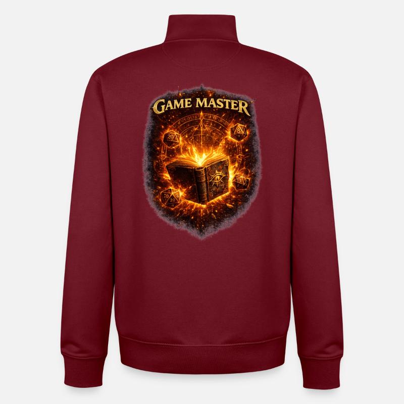 Chemise Game Master Fantasy RPG D20 - Sweat zippé unisexe en coton bio Stanley/Stella - bordeaux