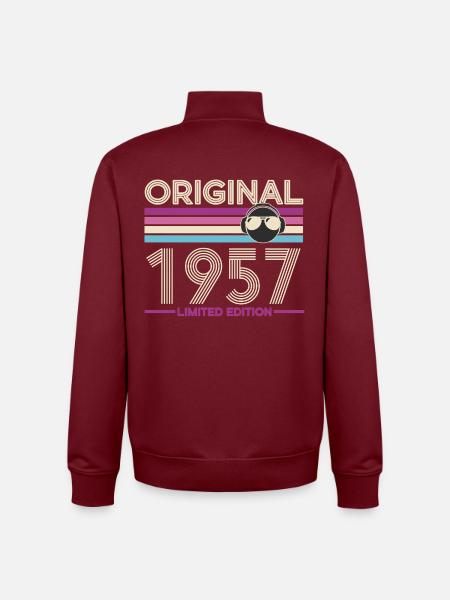 Original 1957 Limited Edition - Unisex Organic Zip Sweatshirt by Stanley/Stella - burgundy