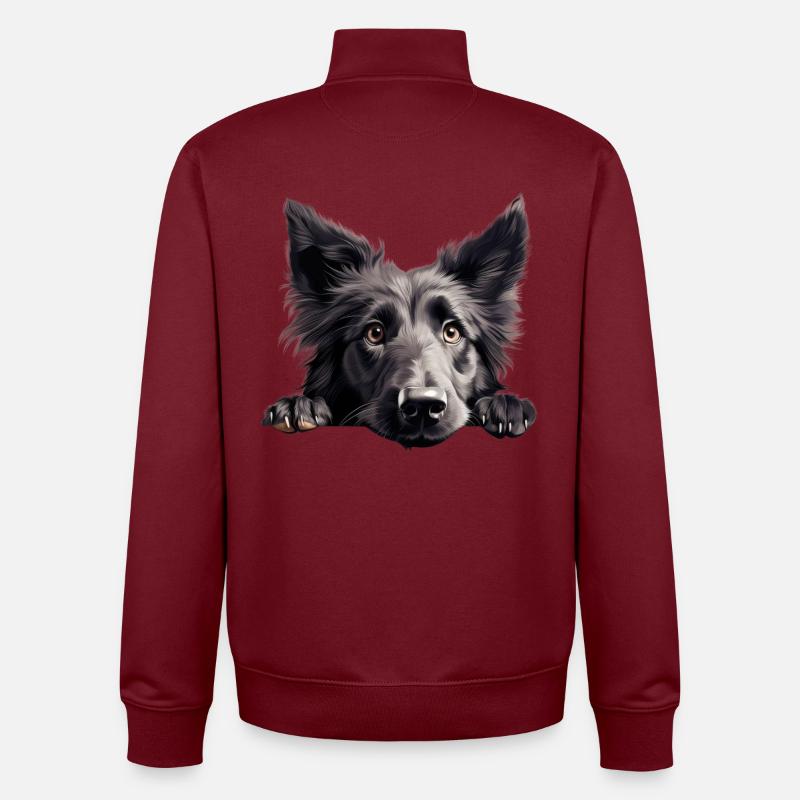 Belgian Sheepdog - Unisex Organic Zip Sweatshirt von Stanley/Stella - Burgunderrot