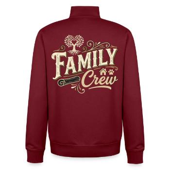 Famille Famille Famille Vintage Dicton - Sweat zippé unisexe en coton bio Stanley/Stella - bordeaux - Dos - AI Model Male 185 dark (185cm)