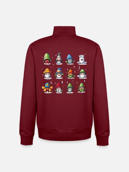 Bunte Wichtel Kollektion - Unisex Organic Zip Sweatshirt von Stanley/Stella - Burgunderrot