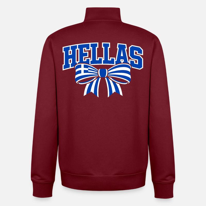Hellas Loop - Unisex Organic Zip Sweatshirt by Stanley/Stella - burgundy