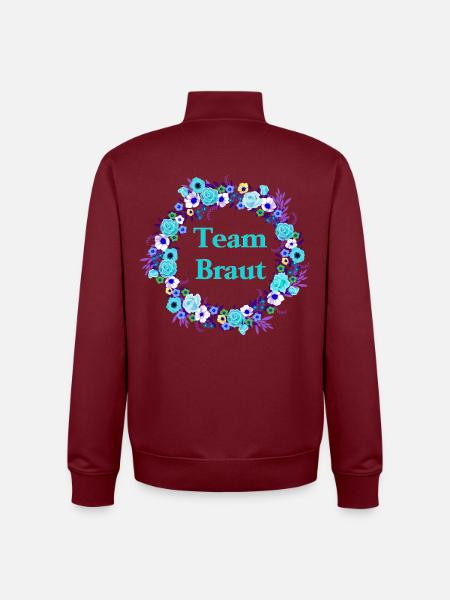 Team Braut Blütenkranz - Unisex Organic Zip Sweatshirt von Stanley/Stella - Burgunderrot