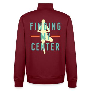 Yoga - Sweat zippé unisexe en coton bio Stanley/Stella - bordeaux - Dos - AI Model Male 185 dark (185cm)