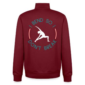 Yoga - Sweat zippé unisexe en coton bio Stanley/Stella - bordeaux - Dos - AI Model Male 185 dark (185cm)