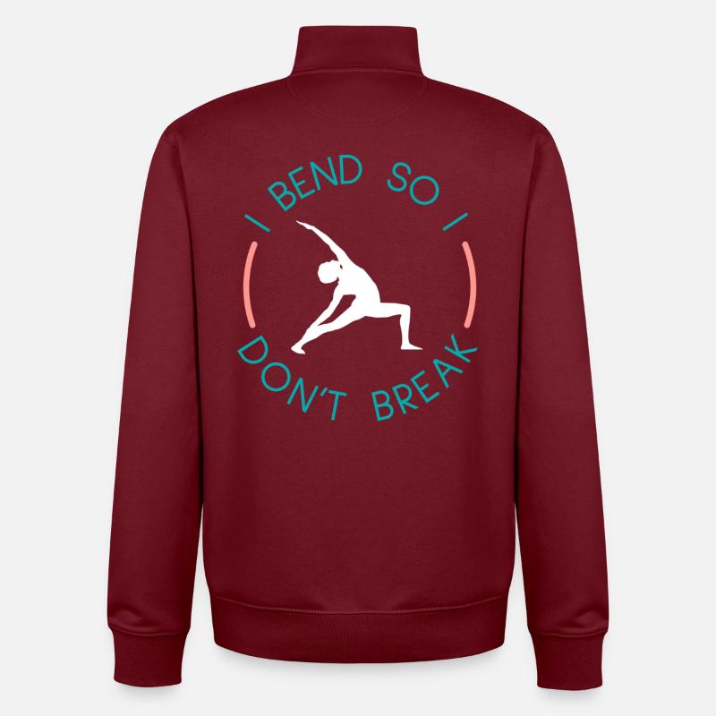 Yoga - Unisex Organic Zip Sweatshirt von Stanley/Stella - Burgunderrot