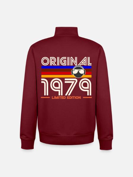 Original 1979 Retro Limited Edition - Unisex Organic Zip Sweatshirt by Stanley/Stella - burgundy