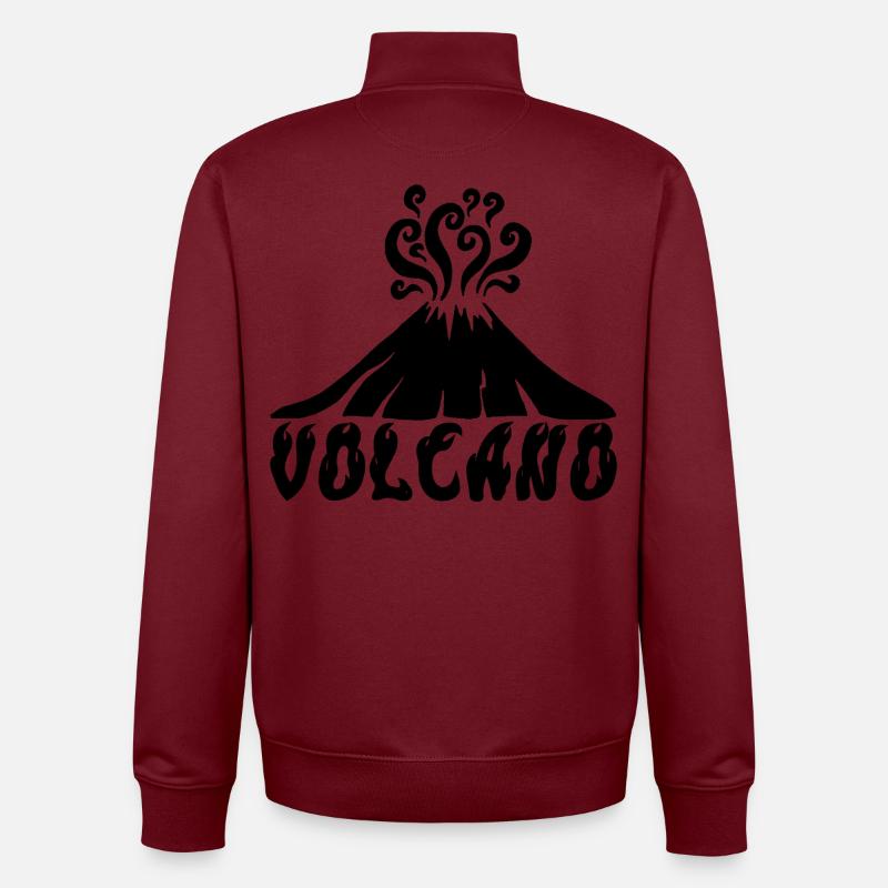 Schwarzer Vulkan - Unisex Organic Zip Sweatshirt von Stanley/Stella - Burgunderrot