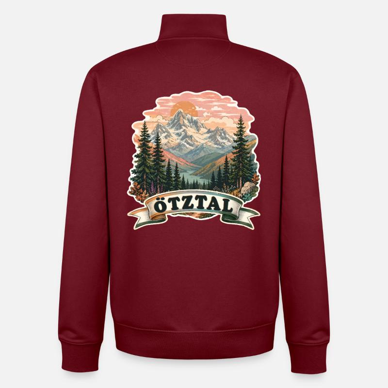 Oetztal - Unisex Organic Zip Sweatshirt von Stanley/Stella - Burgunderrot