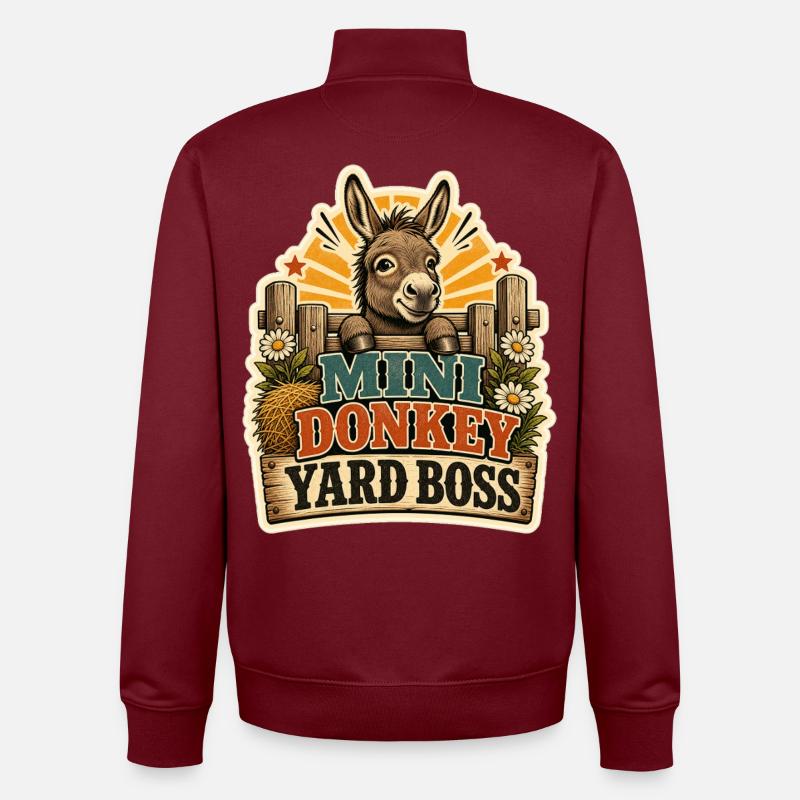 DONKEY YARD - Unisex Organic Zip Sweatshirt von Stanley/Stella - Burgunderrot