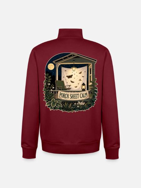 PORCH SHEET CALM - Unisex Organic Zip Sweatshirt von Stanley/Stella - Burgunderrot