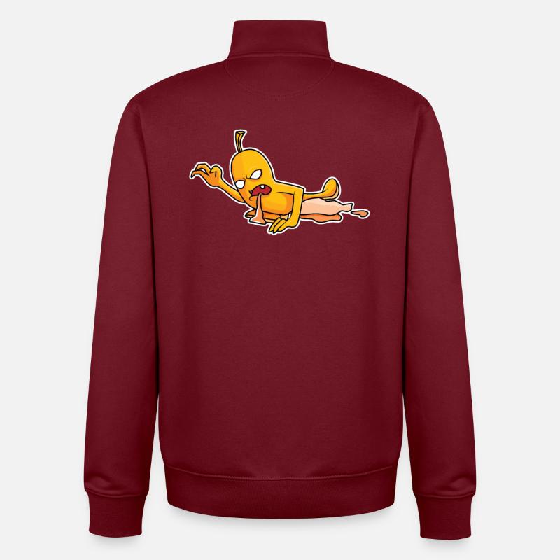 Zombie Banana - Conception - Sweat zippé unisexe en coton bio Stanley/Stella - bordeaux